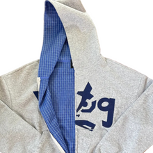 Load image into Gallery viewer, "REESE" HOODIE (grey/blue)
