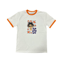 Load image into Gallery viewer, &quot;RUBY&quot; RINGER TEE (white/orange)
